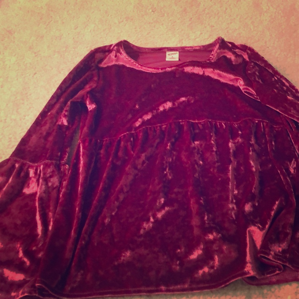 Velvet long sleeve shirt!NWOT